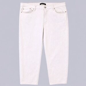 VINTAGE 90s Calvin Klein Jeans 33 Ecru White High Rise WIDE LEG Straight CJECCR0